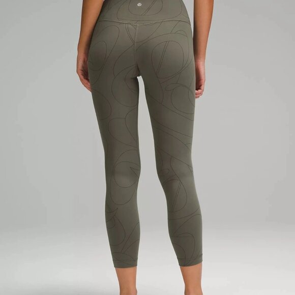 lululemon Align™ High-Rise Pant 25" Size 6 Scripted Yogo Army Green/Dark Olive - Picture 6 of 6